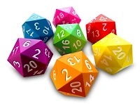 Giant D20 Foam Dice - Assortment – One Variation Chosen at Random