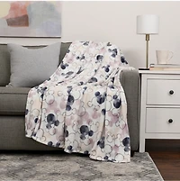 Minnie Pink & Grey Plush Throw 