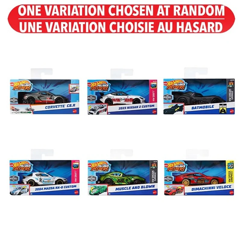 Hot Wheels Pull Back Speeders - Assortment – One Variation Chosen at Random
