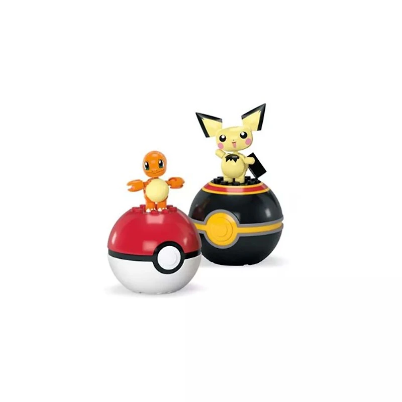 Pokémon Pokeball 2-Pack Charmander & Pichu Building Toy Kit