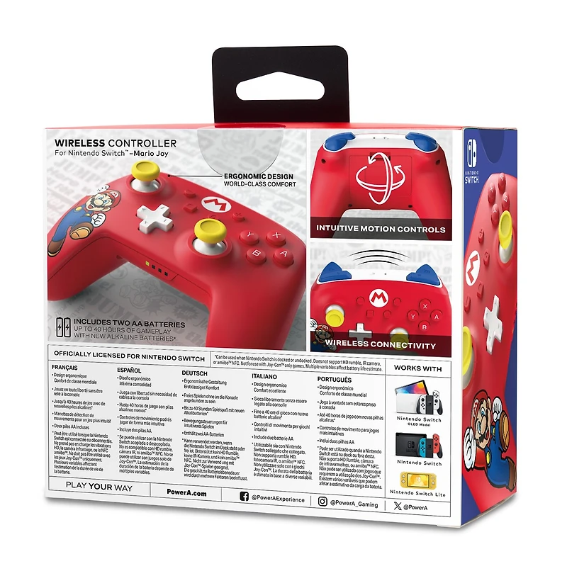 PowerA Wireless Controller for Nintendo Switch - Mario Joy