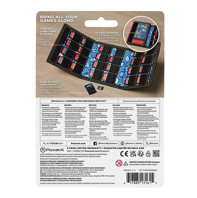 PowerA TriFold Game Card Holder for Nintendo Switch - Mario 