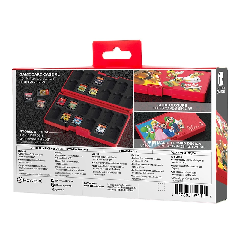 PowerA Game Card Case XL for Nintendo Switch - Heroes vs. Villains 