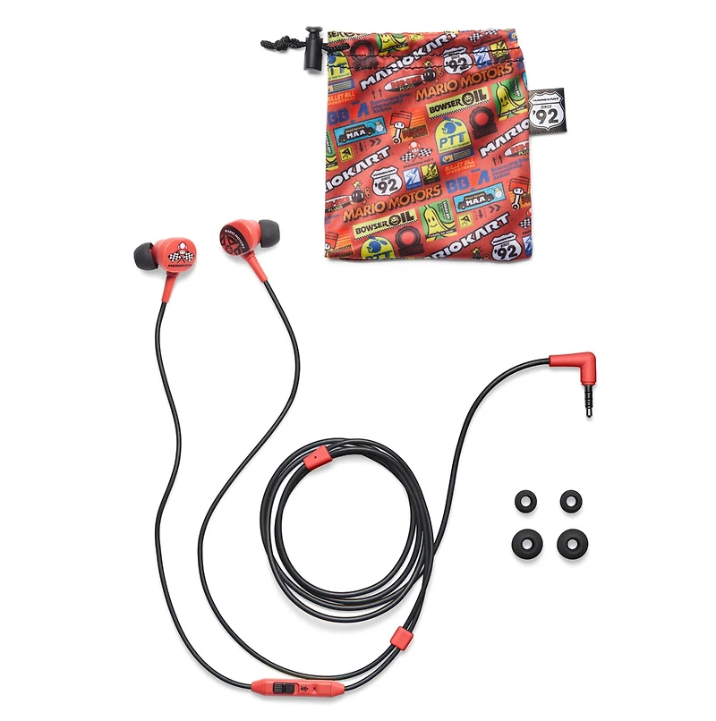 PowerA Wired Earbuds for Nintendo Switch - Mario Kart Motors 
