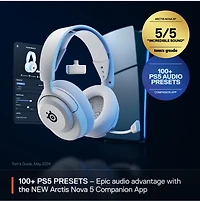 SS Arctis Nova 5 P White Wireless Headset 