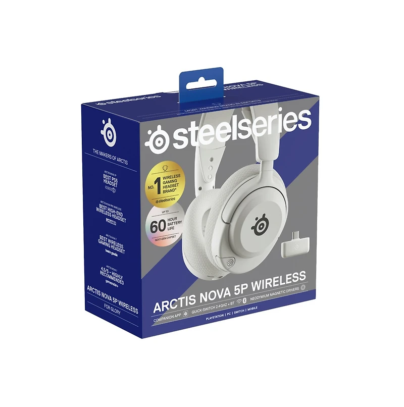 SS Arctis Nova 5 P White Wireless Headset 