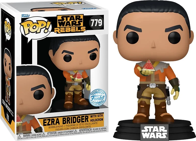 POP! Star Wars Rebels - Ezra Bridger with Sith Holocron 
