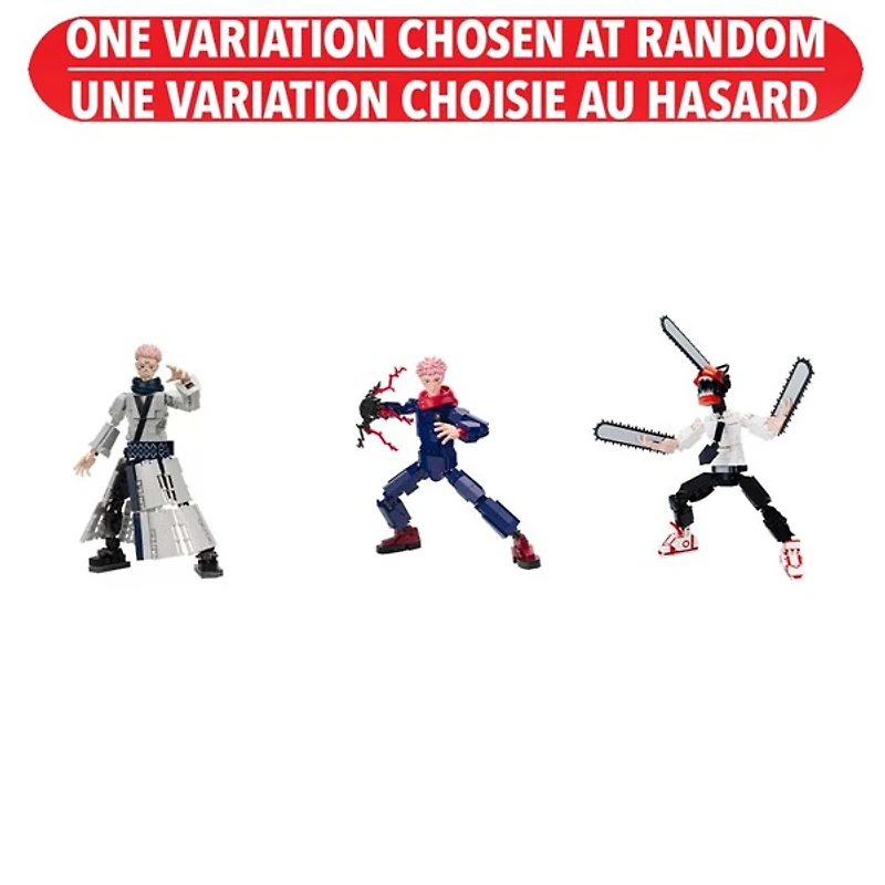 BLDR Anime Buildable Action Figure Set Assorted – One Variation Chosen at Random