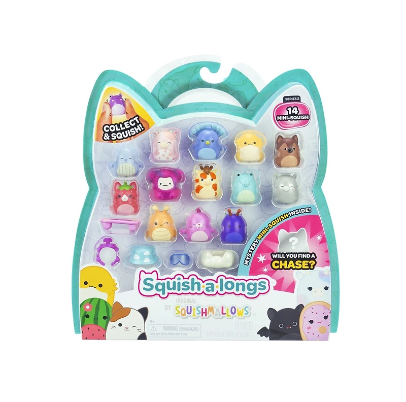 Squish-A-Longs - Set Of 14 Figures & Accessories - 14 Pack