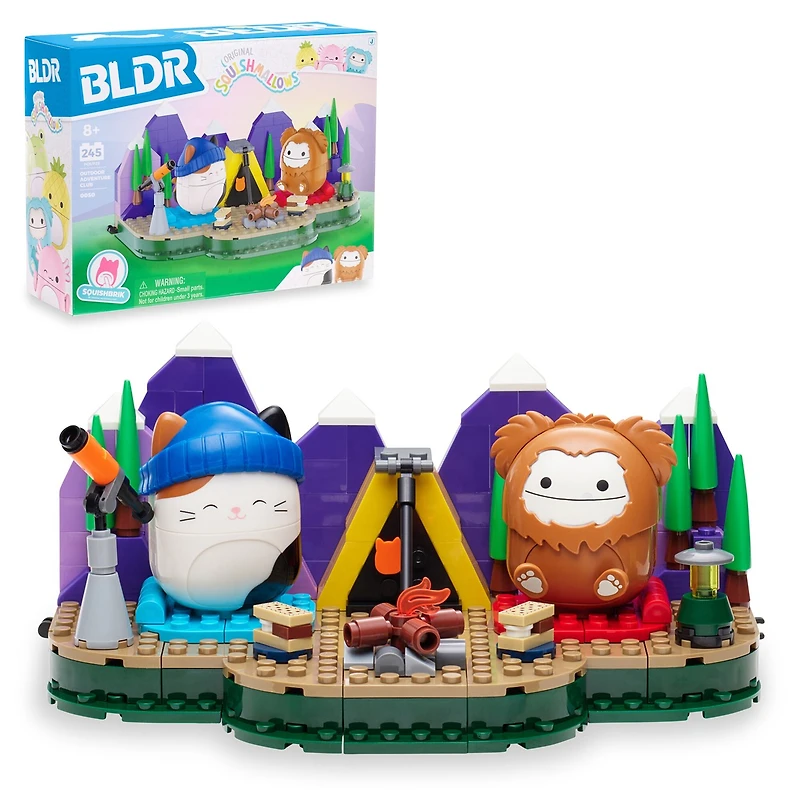 BLDR Squishmallows Outdoor Adventure Club Cam & Benny Building Set 