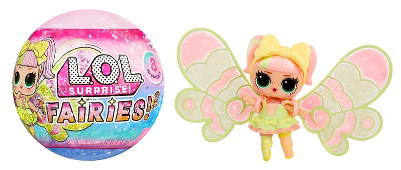 LOL Surprise Fairies! Tots Dolls with Make-Your-Own Fairy Wings – One Variation Chosen at Random