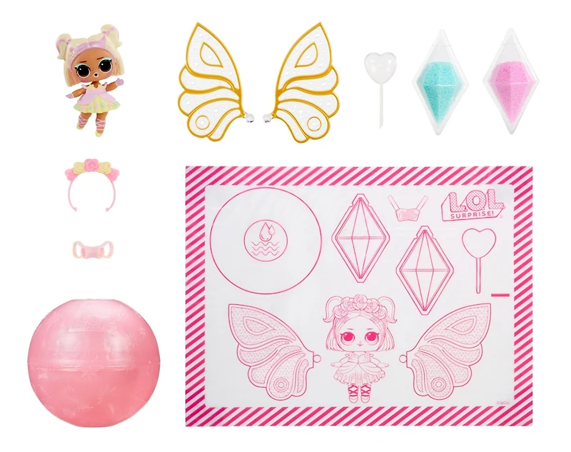 LOL Surprise Fairies! Tots Dolls with Make-Your-Own Fairy Wings – One Variation Chosen at Random