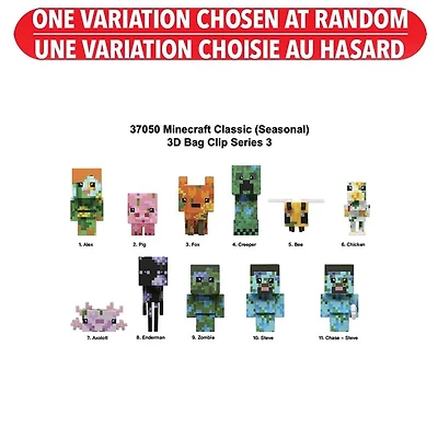 Minecraft Figural Bag Clip – One Variation Chosen at Random