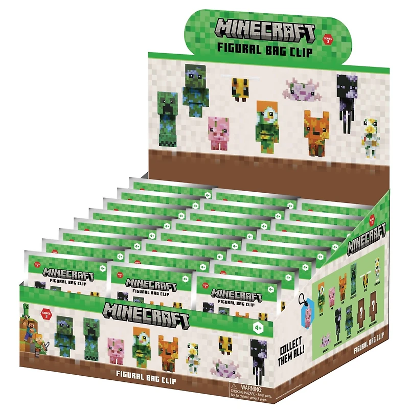 Minecraft Figural Bag Clip – One Variation Chosen at Random