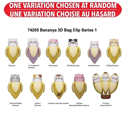 Bananya Figural Bag Clip – One Variation Chosen at Random
