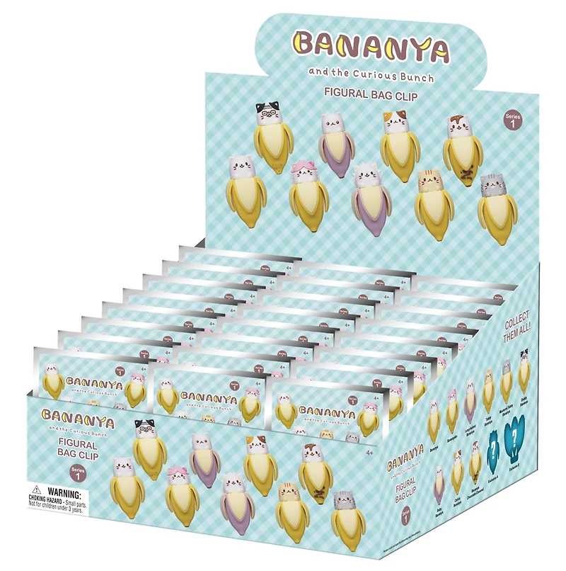 Bananya Figural Bag Clip – One Variation Chosen at Random