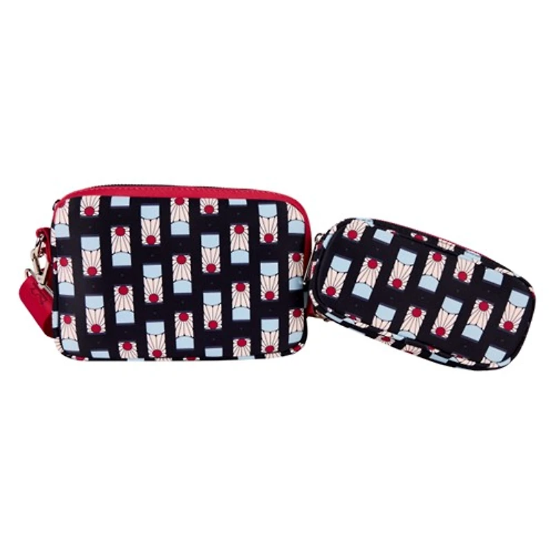 Loungefly: Demon Slayer - All-Over Print Sling Crossbody Bag with Coin Bag 