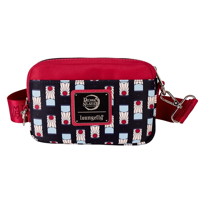 Loungefly: Demon Slayer - All-Over Print Sling Crossbody Bag with Coin Bag 