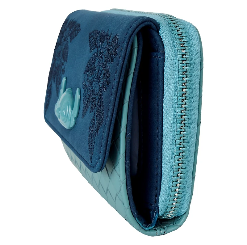 Loungefly : Stitch - Portefeuille fleuri brodé 