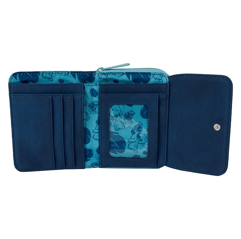Loungefly : Stitch - Portefeuille fleuri brodé 