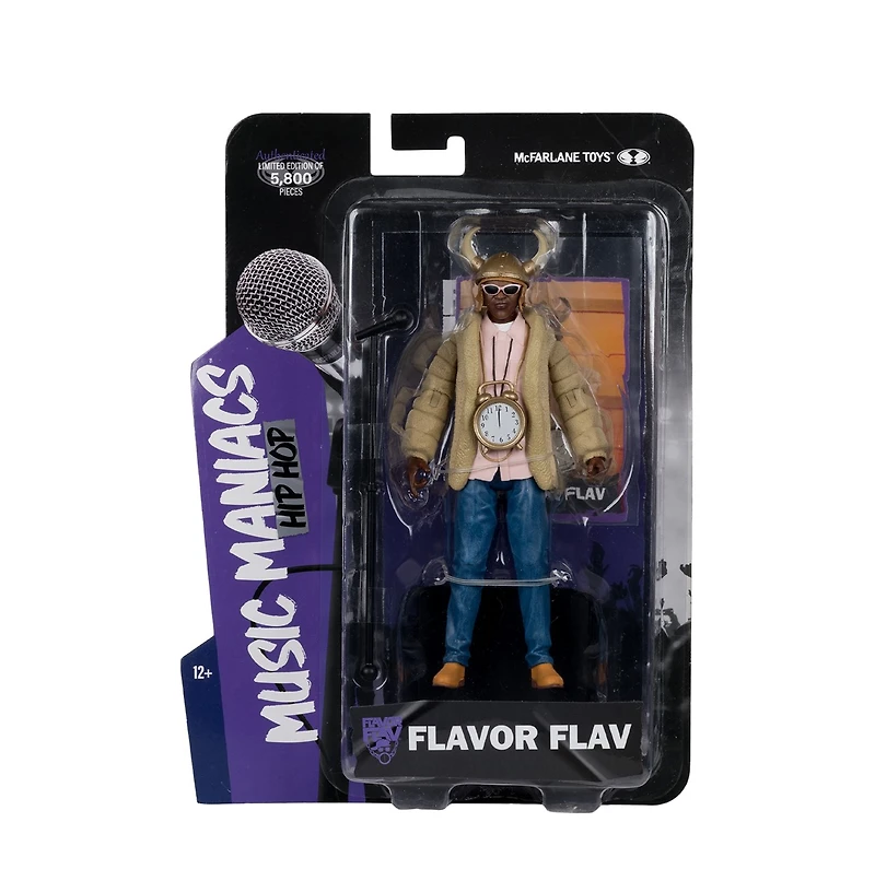 Music Maniacs Hip Hop Flavor Flav 6-Inch Action Figure 