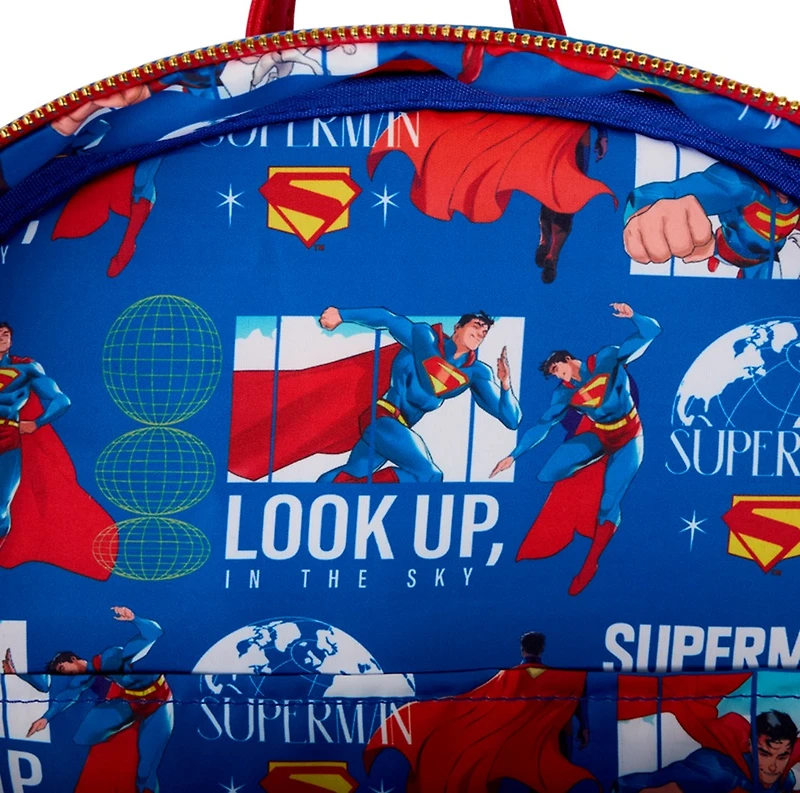 Superman Light Up Glow Full-Size Backpack 