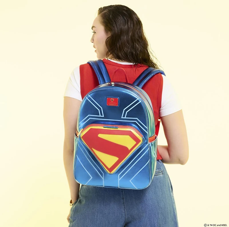 Superman Light Up Glow Full-Size Backpack 