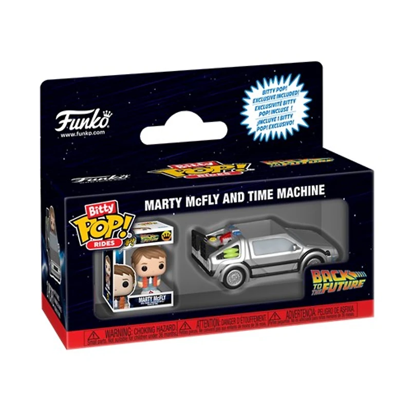 Bitty POP! Rides Back to the Future Marty McFly & Time Machine 