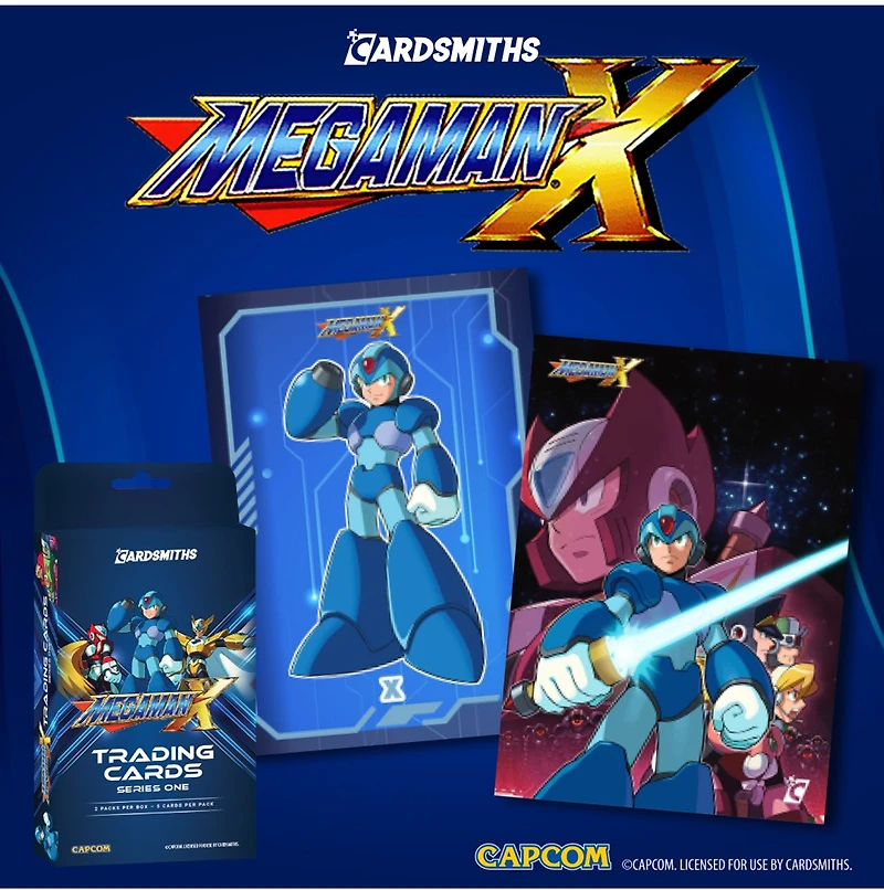 Mega Man X Trading Cards Series One 2 Pack Collector Box 