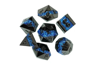 Biogenik 7-Piece Blue Sparkle Premium Dice Set 