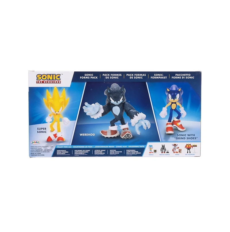 Sonic the Hedgehog: Sonic Forms 4" Figures 3 pack 