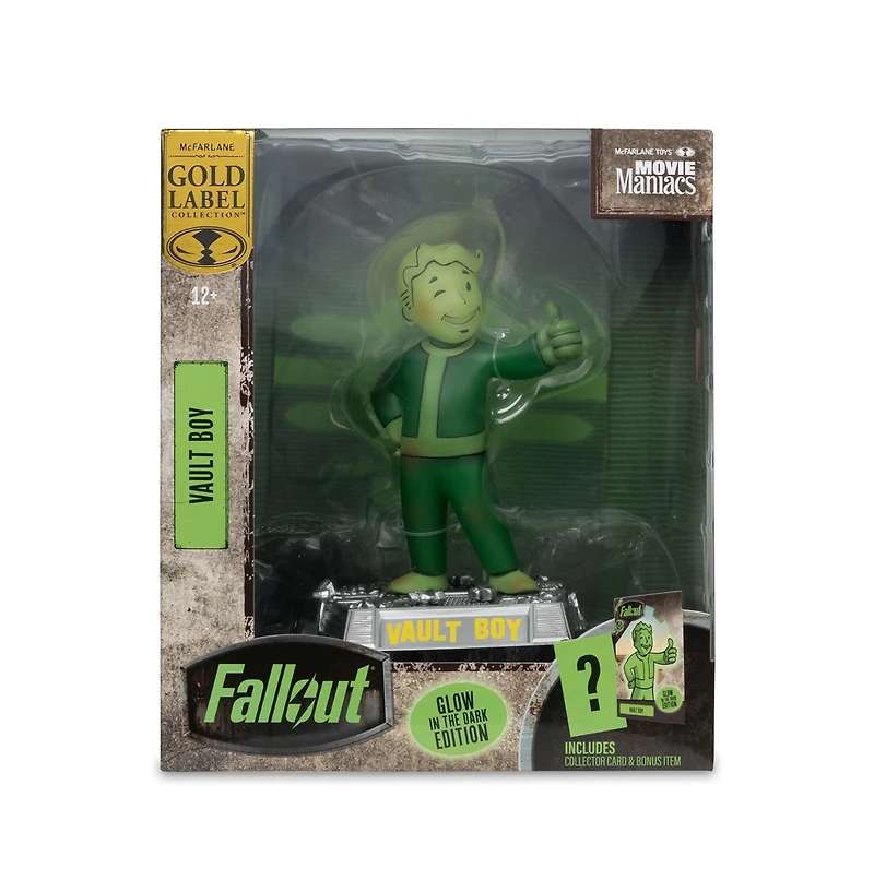 Fallout Vault Boy Glow In The Dark Edition Gold Label 5-Inch Posed Figure