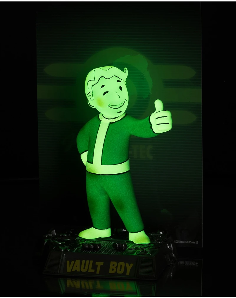 Fallout Vault Boy Glow In The Dark Edition Gold Label 5-Inch Posed Figure