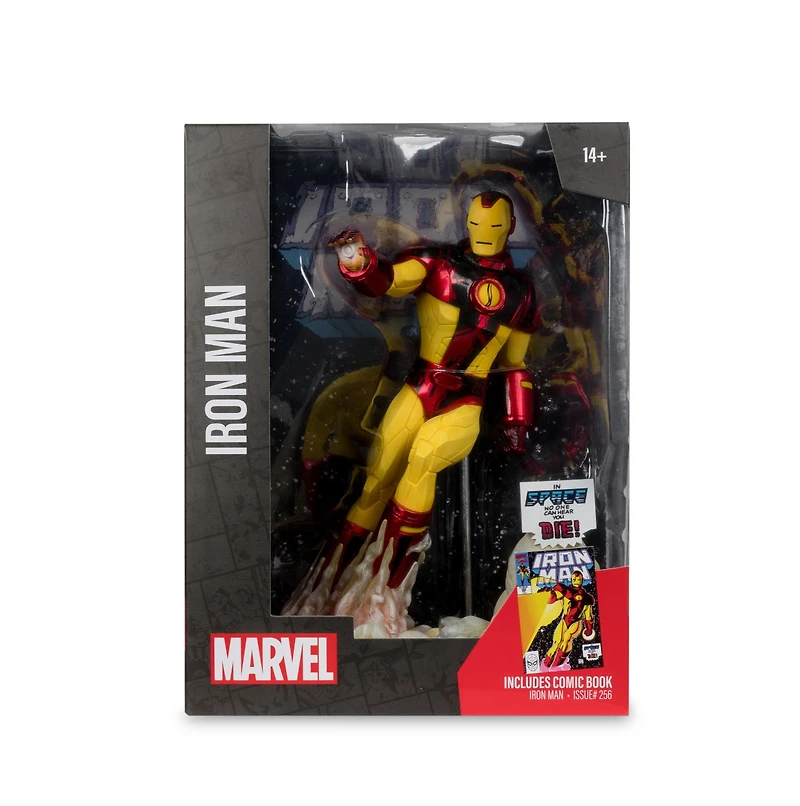 Marvel Iron Man 1:6th Scale Collectible with Scene & Comic (Iron Man #256) 