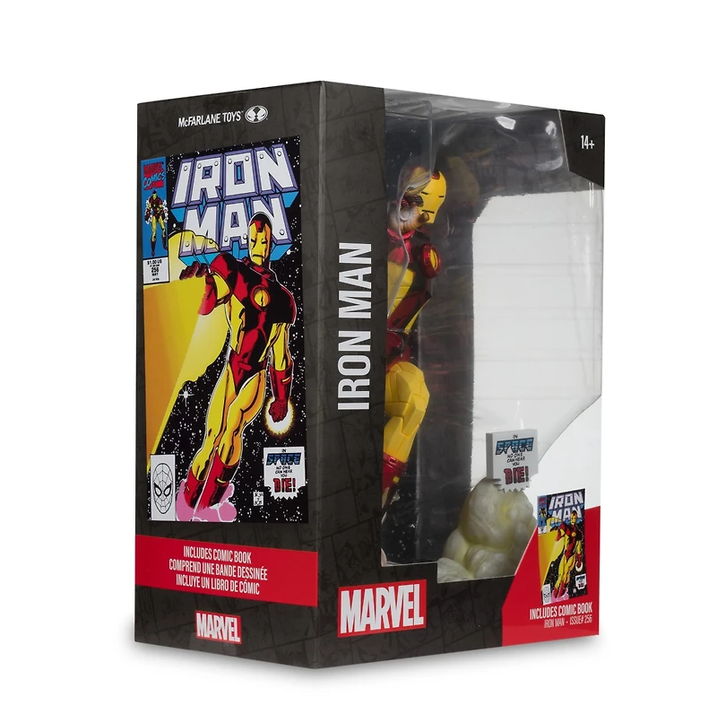 Marvel Iron Man 1:6th Scale Collectible with Scene & Comic (Iron Man #256) 