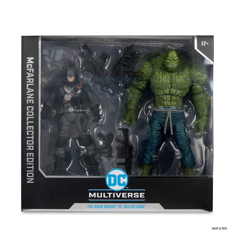 DC Multiverse The Grim Knight vs Killer Croc (Dark Multiverse) 7-Inch Figure and Mega Figure