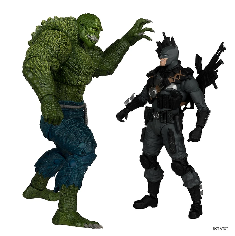 DC Multiverse The Grim Knight vs Killer Croc (Dark Multiverse) 7-Inch Figure and Mega Figure