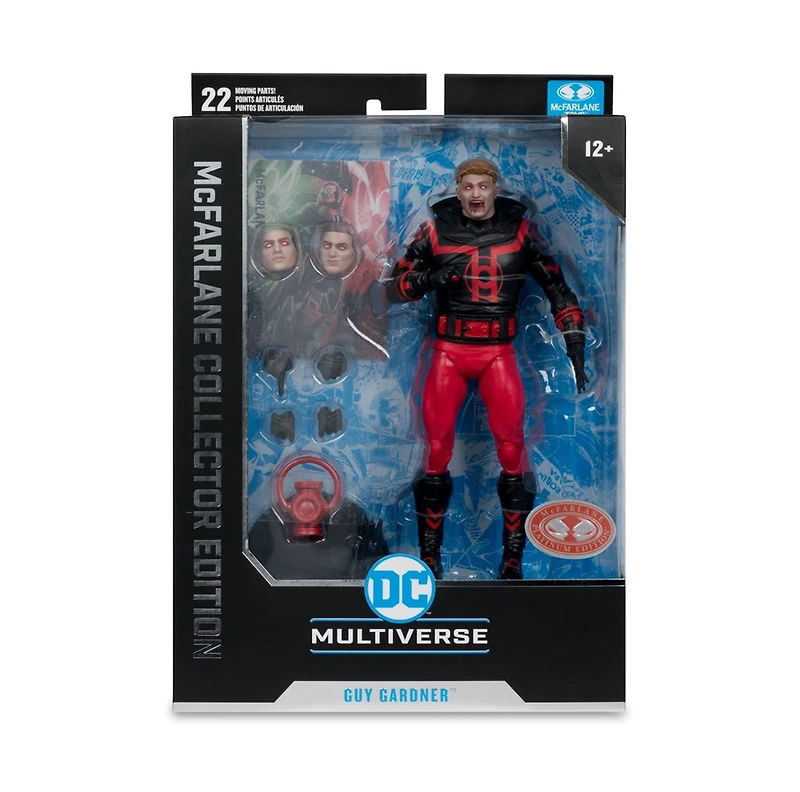 DC Multiverse Guy Gardner (Red Lantern) 7-Inch Action Figure McFarlane Collector Edition #37 (Red Platinum Edition)