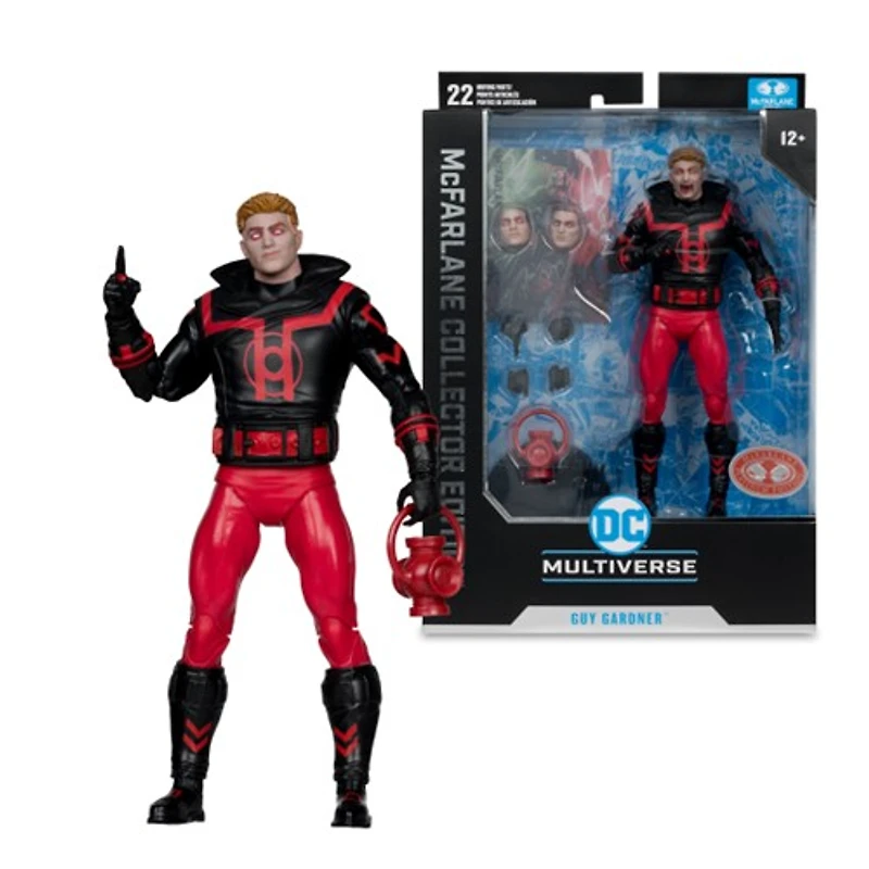 DC Multiverse Guy Gardner (Red Lantern) 7-Inch Action Figure McFarlane Collector Edition #37 (Red Platinum Edition)