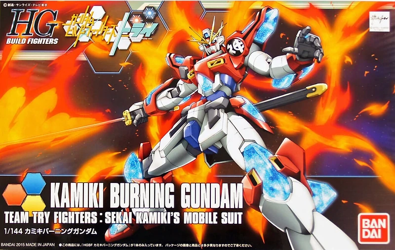 Bandai Hg Build Fighters 043 Kamiki Burning Gundam 1/144 Scale Model Kit 