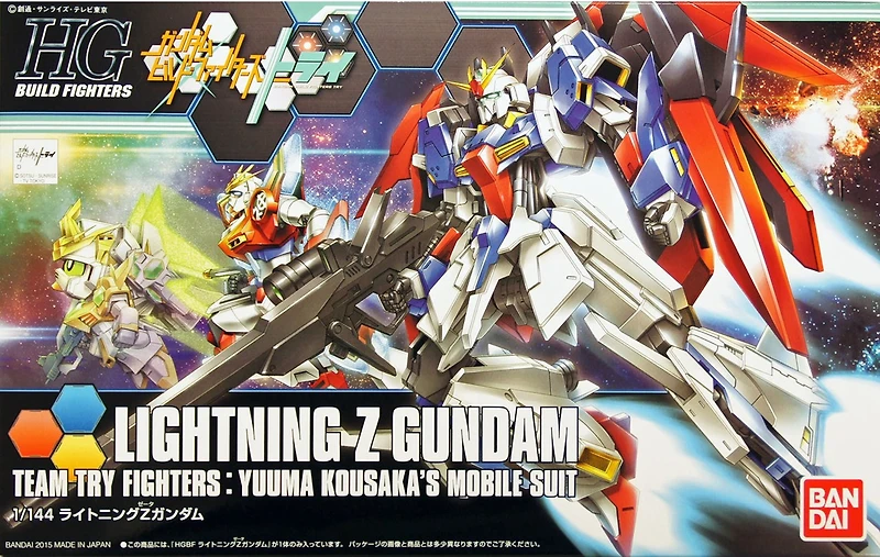 Bandai Hg Build Fighters 040 Lightning Z Gundam 1/144 Scale Model Kit 