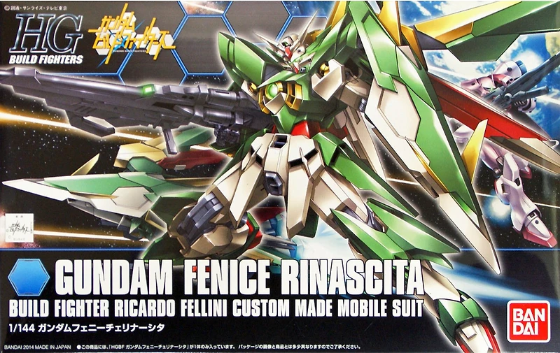 Bandai Hg Build Fighters 017 Gundam Fenice Rinascita 1/144 Scale Model Kit 