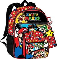 Super Mario Kids 5 Piece Backpack 