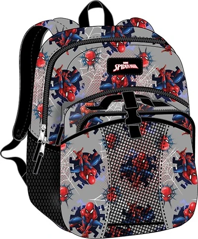 Spiderman Grey Kid's Backpack with Lunch Bag Set 