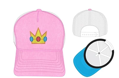 Princess Peach Crown Pink Cap 