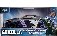 Jada Hollywood Rides 1:32 Scale Die-Cast 2009 Nissan GT-R (R35) Ben Sopra Godzilla – Opening Doors, Rubber Tires
