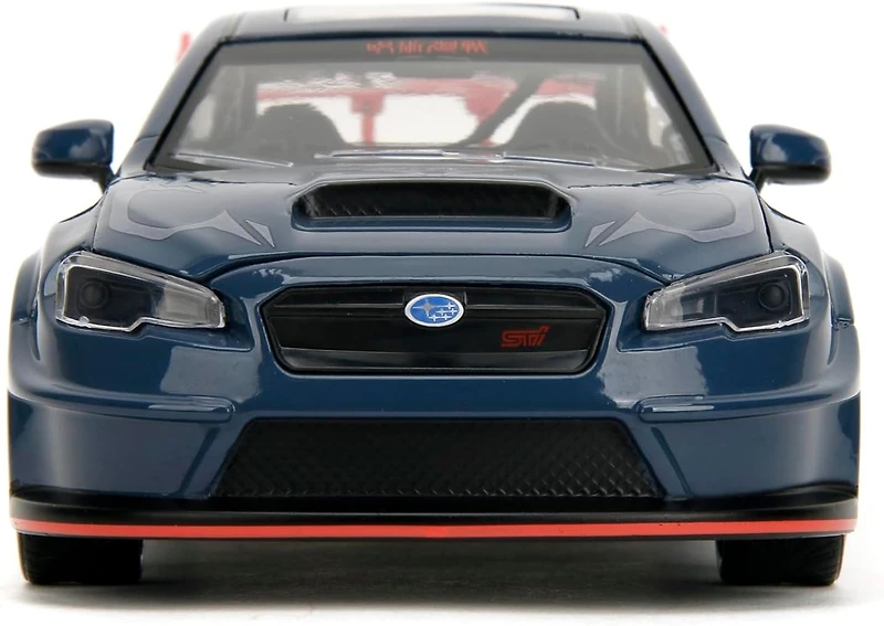 Jada Toys 2016 Subaru WRX STI w/Yuji Itadori Die-Cast Figure, Jujutsu Kaisen 1:24 Scale 