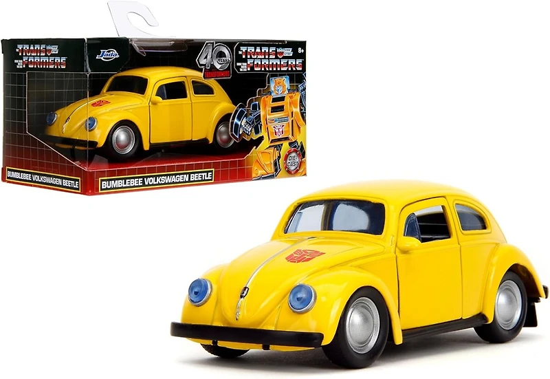 Jada Transformers G1 Bumblebee Volkswagen Beetle Die-Cast Vehicle Replica