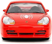 Jada Hollywood Rides Spider-Man Porsche 911 GT3 RS 1:32 – Die-Cast Vehicle Paint, Opening Doors Marvel Theme – Red/Blue