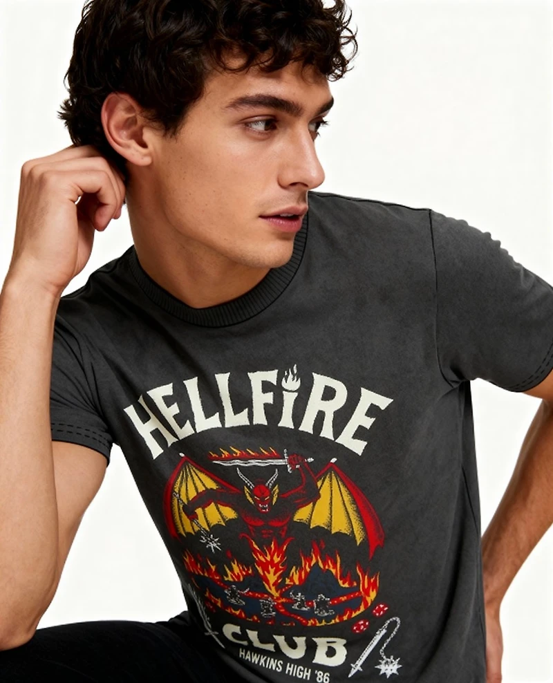 Stranger Things Hellfire Club Grey T-Shirt